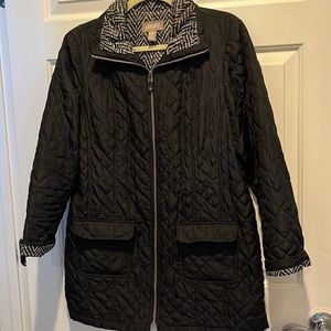 Chicos Lightweight Black Quilted Jacket